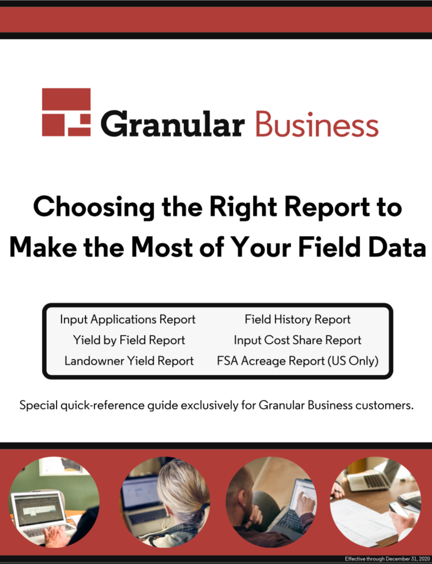 Handbook: Choosing the Right Report to make the Most of Your Field Data