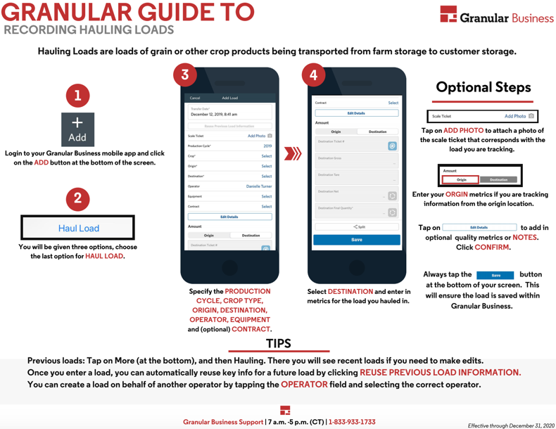 Hauling Crop Loads on the Mobile App PDF