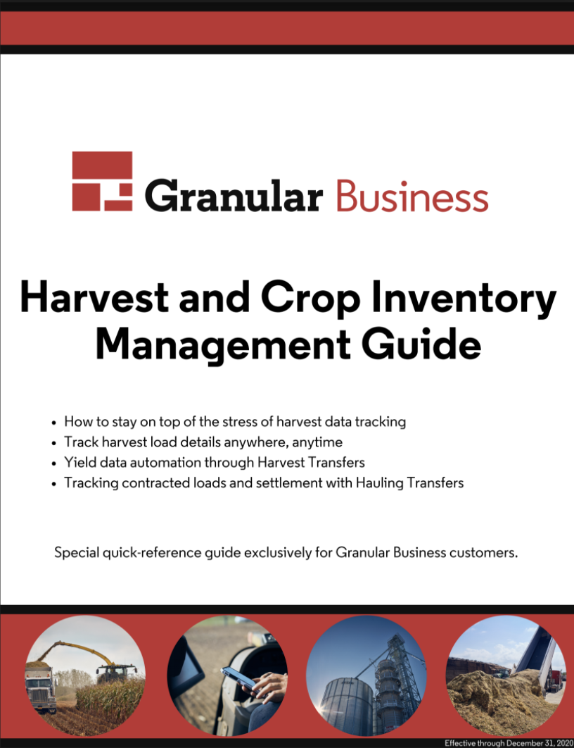 Handbook: Harvest and Crop Inventory Management