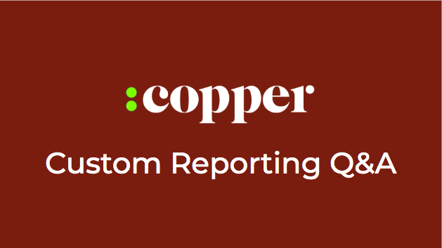 LIVE: Custom Reporting Q&A - Wednesday
