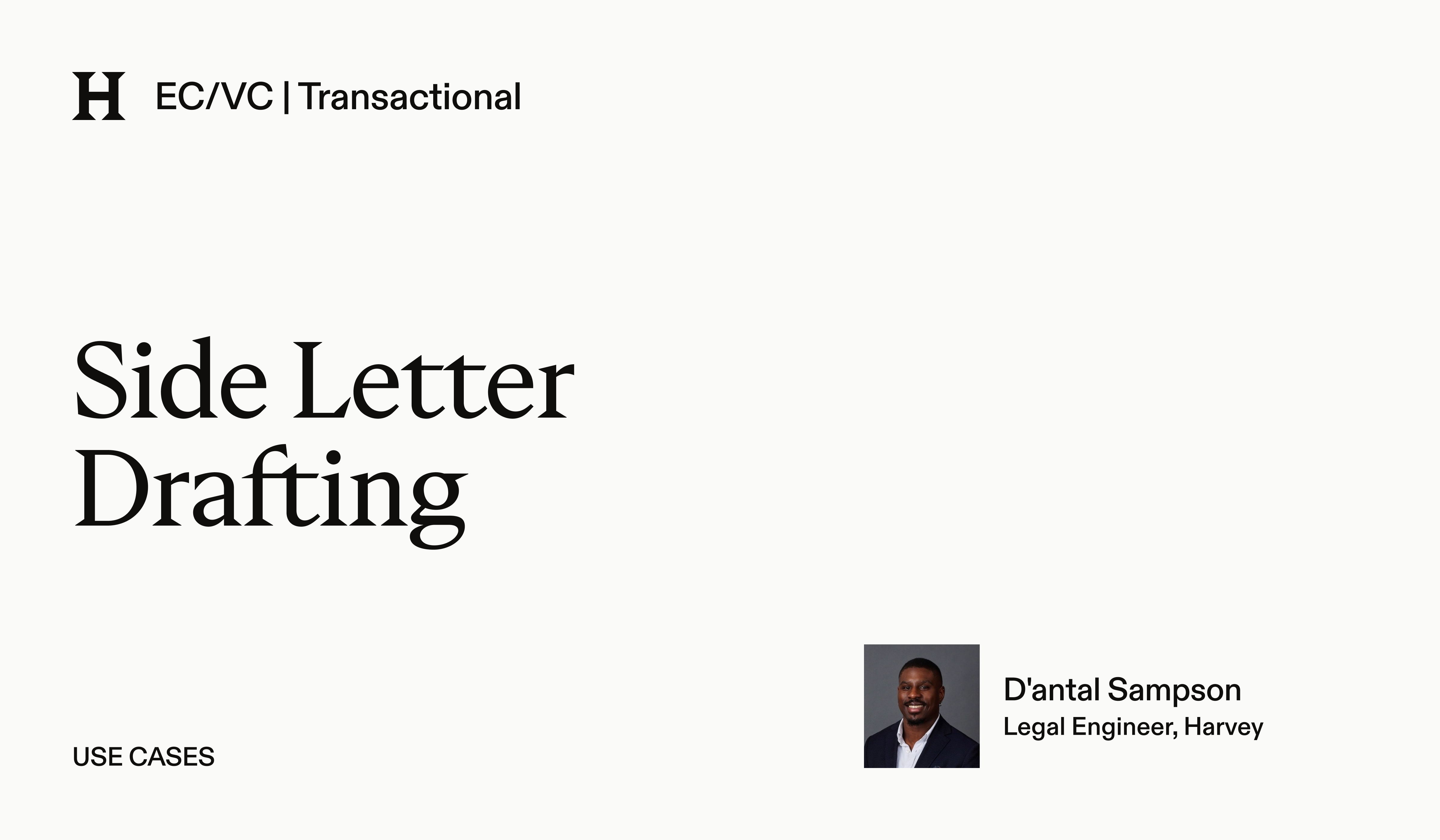 Use Cases: Side Letter Drafting