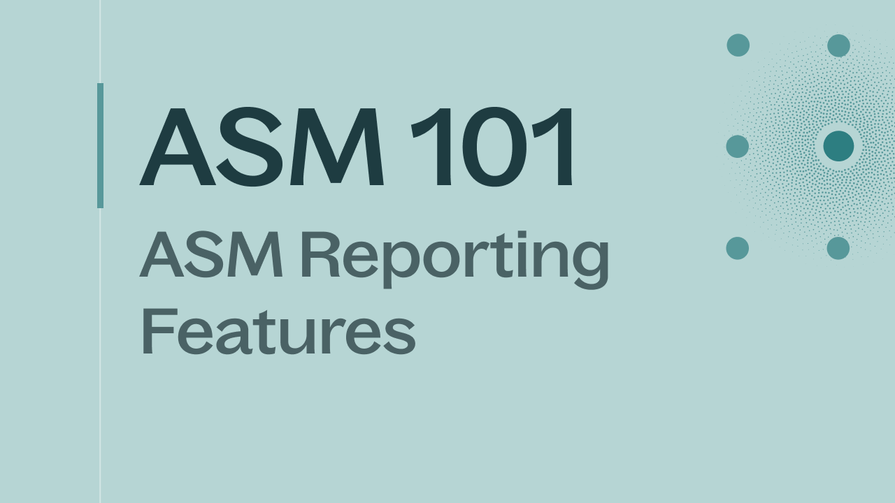 ASM 101: ASM Reporting Features