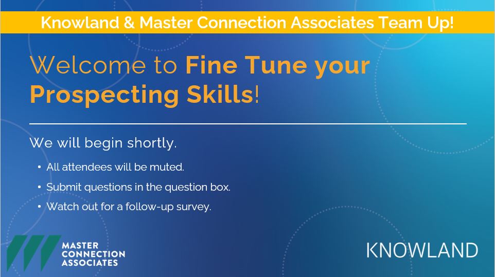 [OnDemand inar] Prospecting with Purpose by Master Connection