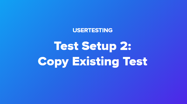 How to Create from an Existing Test in Insight Core