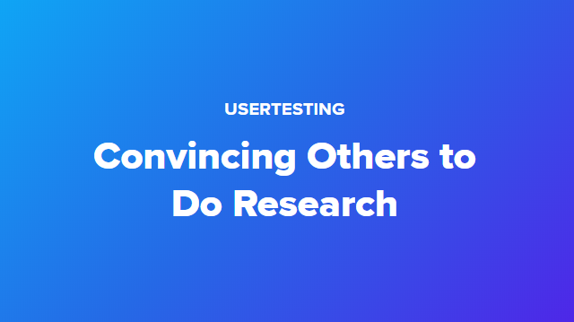 Convincing Others to Do Research