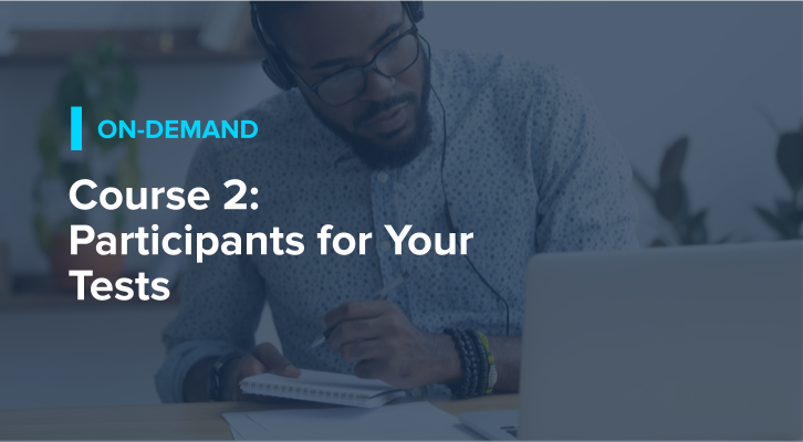 Course 2: Participants for Your Tests