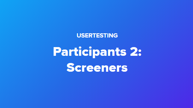 Best Practices for Screeners