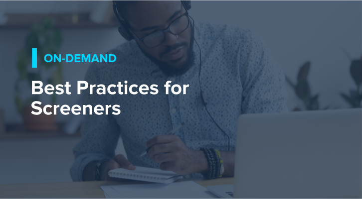 Best Practices for Screeners