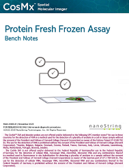 CosMx SMI Protein Fresh Frozen Assay Bench Notes