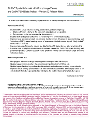AtoMx SIP, Image Viewer, and CosMx SMI Data Analysis Release Notes for v1.2