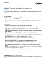 CellScape™ Navigator Software v1.1.2 Release Notes