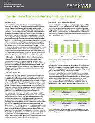 nCounter Gene Expression Profiling from Low Sample Input