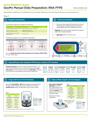 Quick Guide: GeoMx Manual Slide Preparation: RNA FFPE