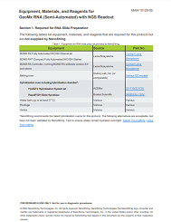 Materials List: GeoMx RNA (Semi-Automated) with NGS Readout