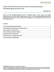 GeoMx DSP IHC Workflow and Custom Morphology Markers: Troubleshooting, Tips and Tricks