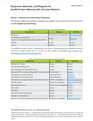 Materials List: GeoMx Protein (Manual) with nCounter Readout