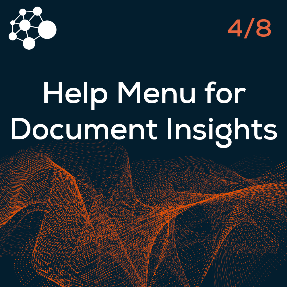 Help Menu for Document Insights