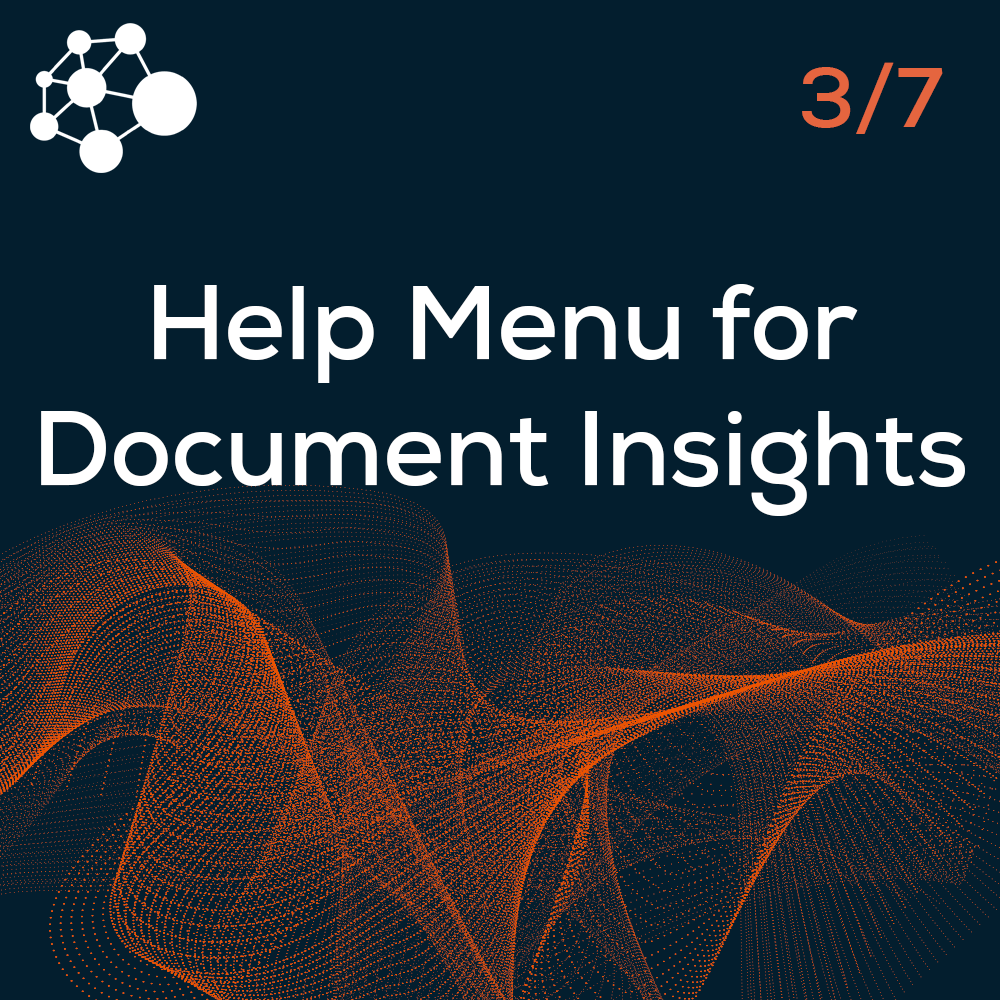Help Menu for Document Insights