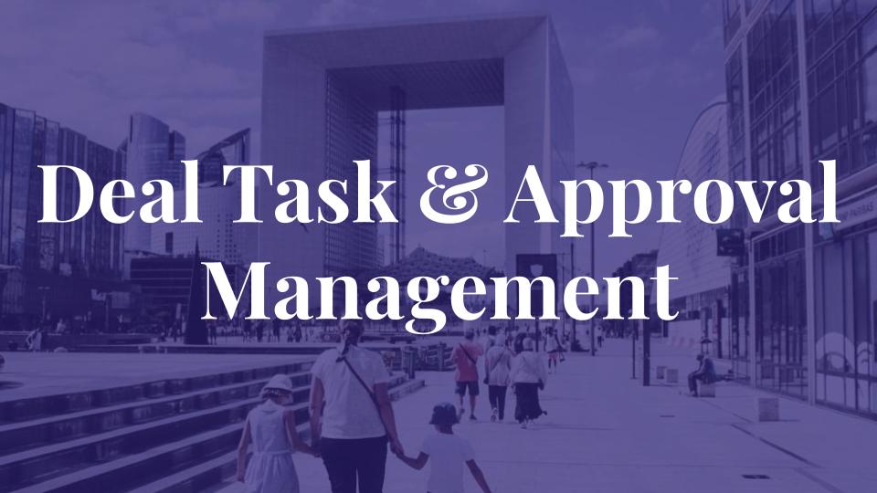 Deal Task & Approval Management