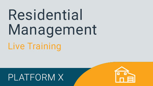 Residential Management - Residential and Financials Month End Processing Live Training