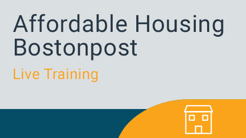 Affordable Housing Bostonpost - Accounts Receivable & Advanced Accounting Live Training