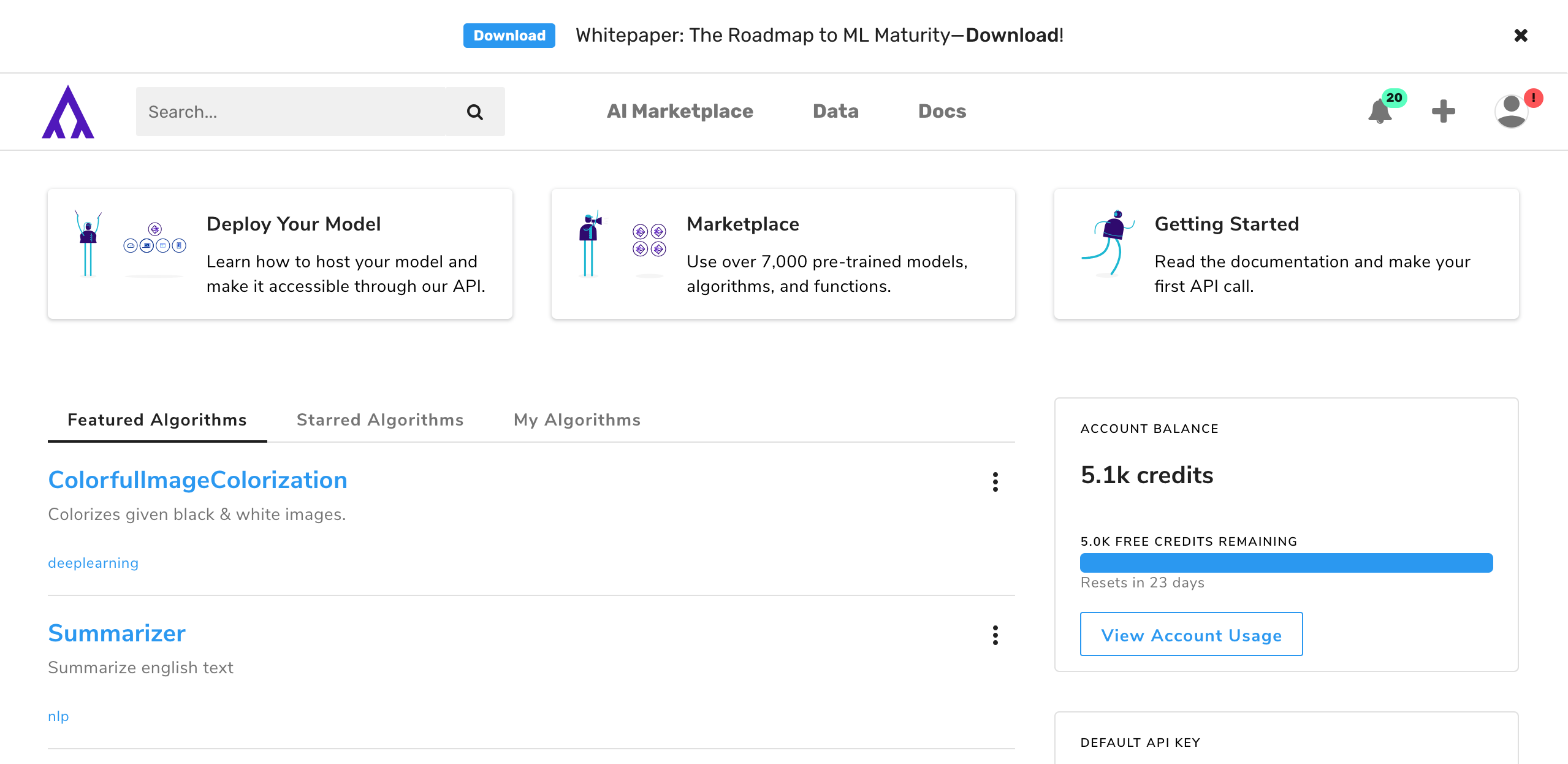 Writing Algorithms & Deploying your ML Model