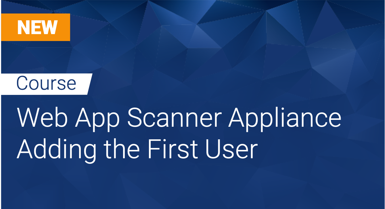 Tinfoil Web App Scanner Appliance: Adding the First User