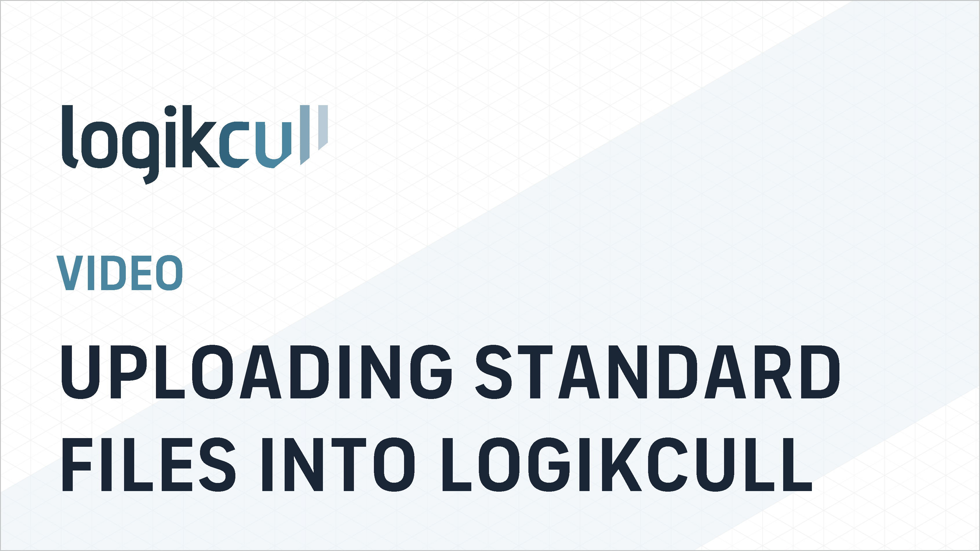 Uploading standard files into Logikcull