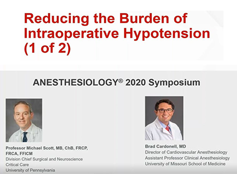 Reducing the Burden of Intraoperative Hypotension_Dr. Scott and Dr. Cardonell (part1 of 2)