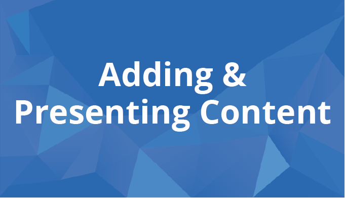 Use this workflow for adding content to a workspace and presenting it to your team.